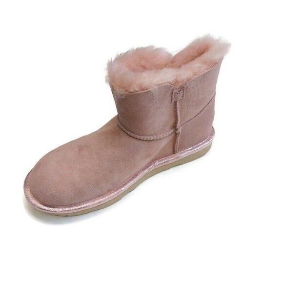 UGG Bailey Button Star Suede Boots #1107969K Pink Crystal Big Kids 5 Womens Sz 6 - Picture 2 of 8